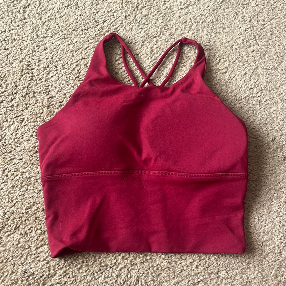 DAE Activewear maroon sports bra